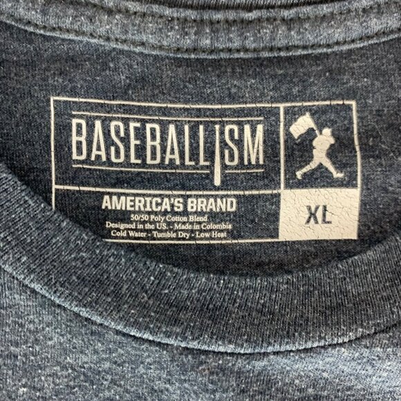 Baseballism Navy Blue Jobu Rum Short Sleeve Crewneck Shirt Mens XL - Picture 3 of 5